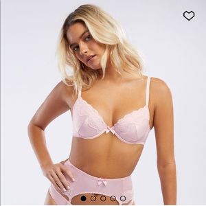 Satin and Lace Push up bra